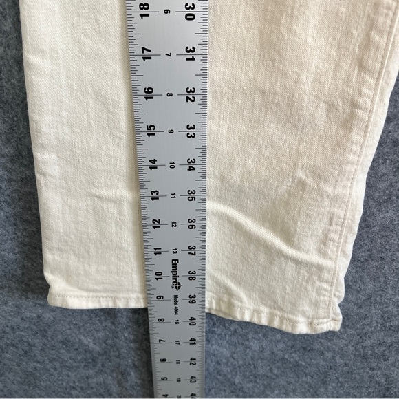 MADEWELL THE PERFECT VINTAGE FLARE CROP JEAN Cream Denim Size 32 FLAW - Picture 8 of 12